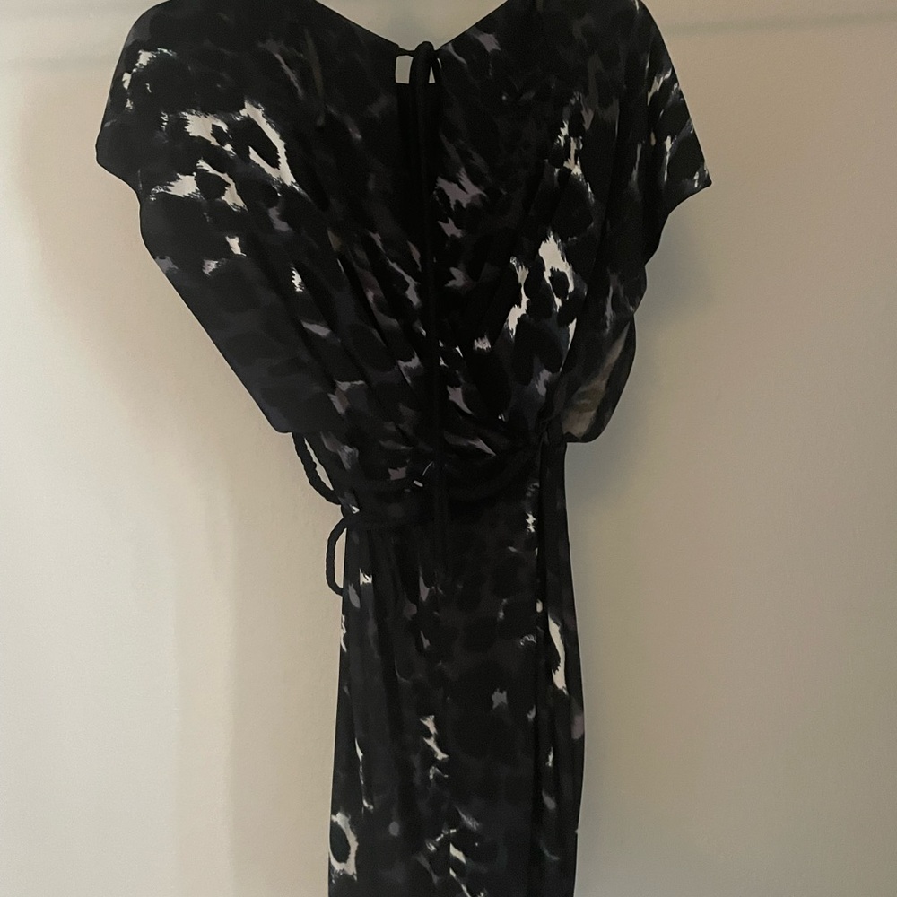 Black, white, and grey dress
